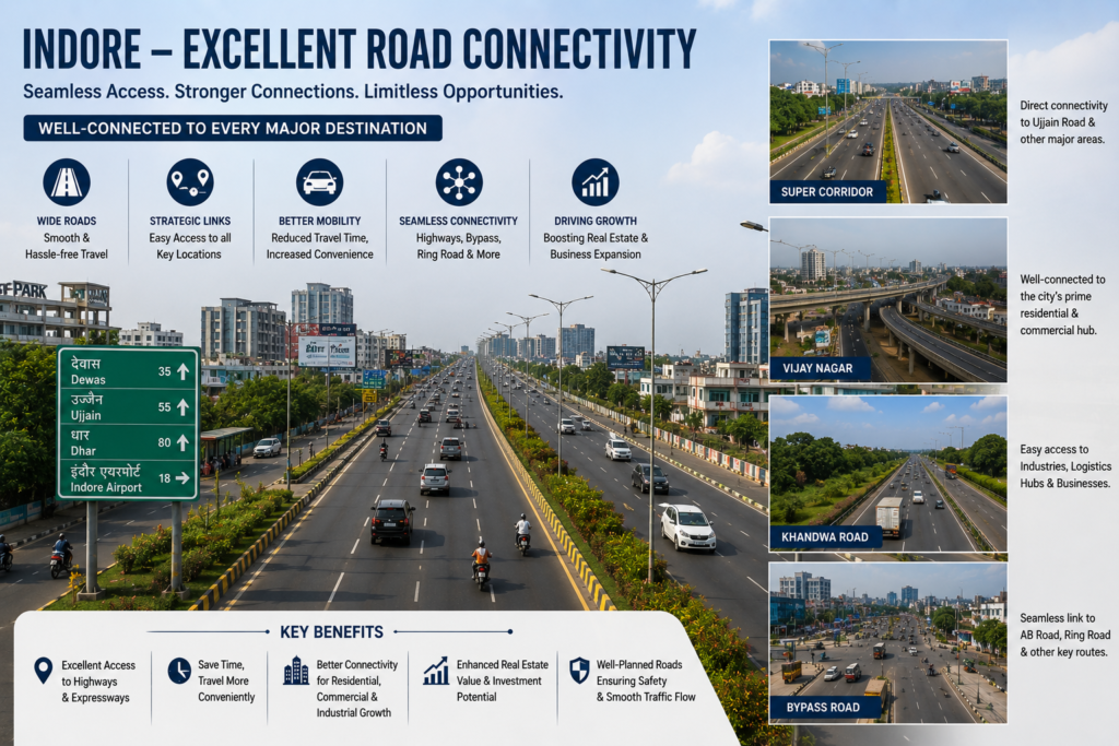 Road connectivity in indore